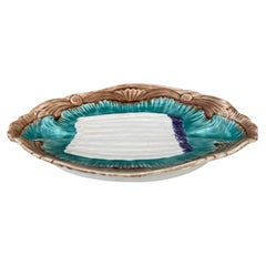 Majolica Asparagus Platter Orchies Circa 1900