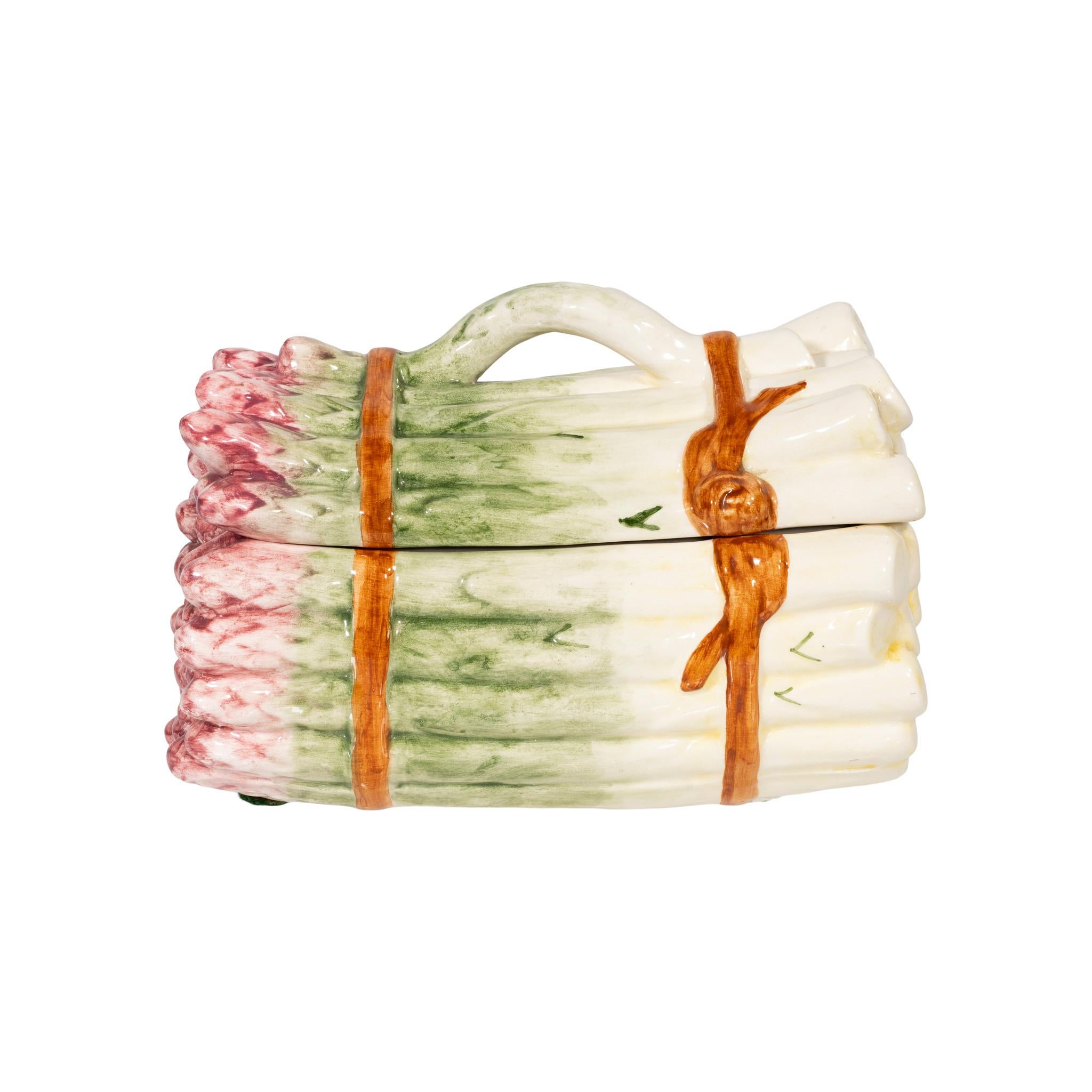 Majolika Spargel Serving Pieces (20. Jahrhundert) im Angebot