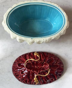 Majolica Basket Purse Trompe L'Oeil, circa 1890