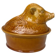 Majolica Boar Tureen, circa 1950