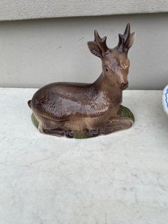 Majolica Brown Deer Tureen Caugant, circa 1950