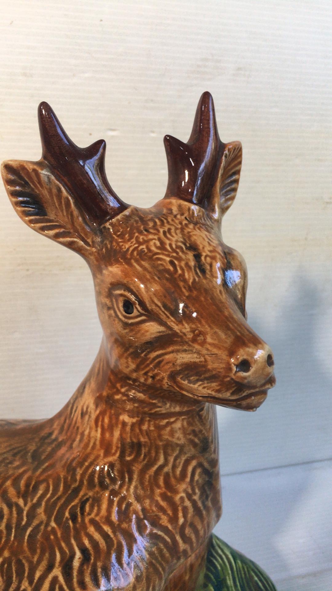 Country Majolica Brown Deer Tureen Caugant