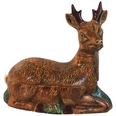 Majolica Brown Deer Tureen Caugant