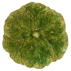 Vintage Majolica Cabbage Plate