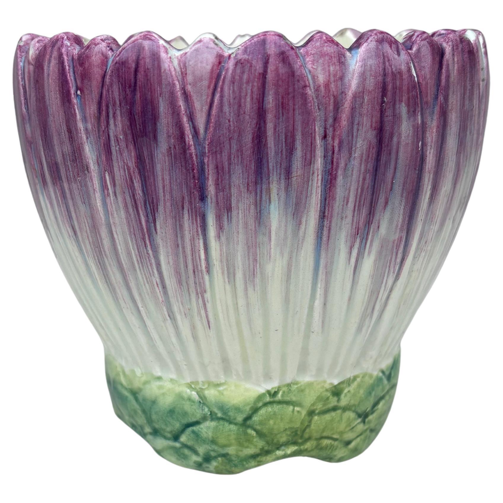 Majolica Cache Pot Delphin Massier Circa 1890