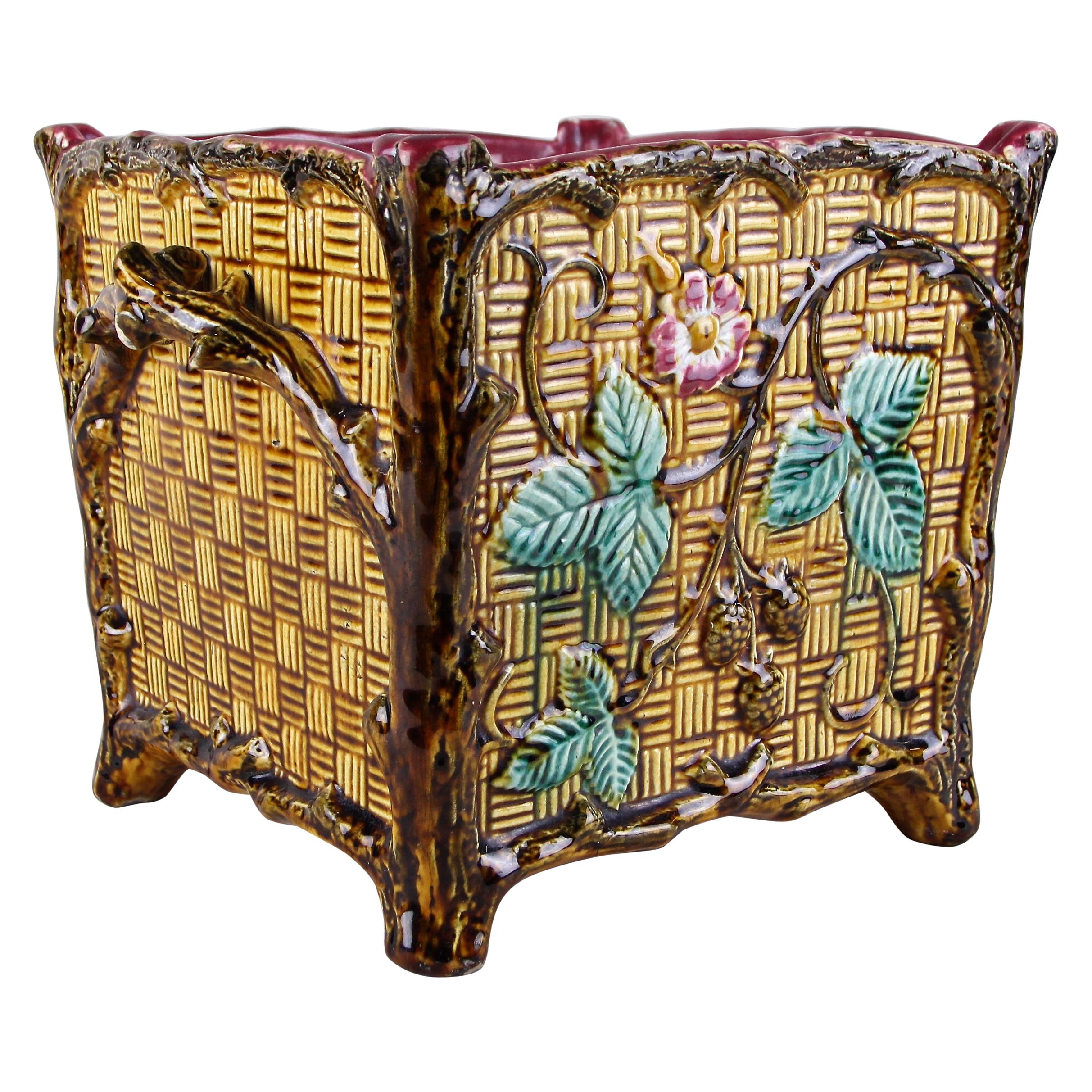 Majolica Cachepot or Planter, France, circa 1910