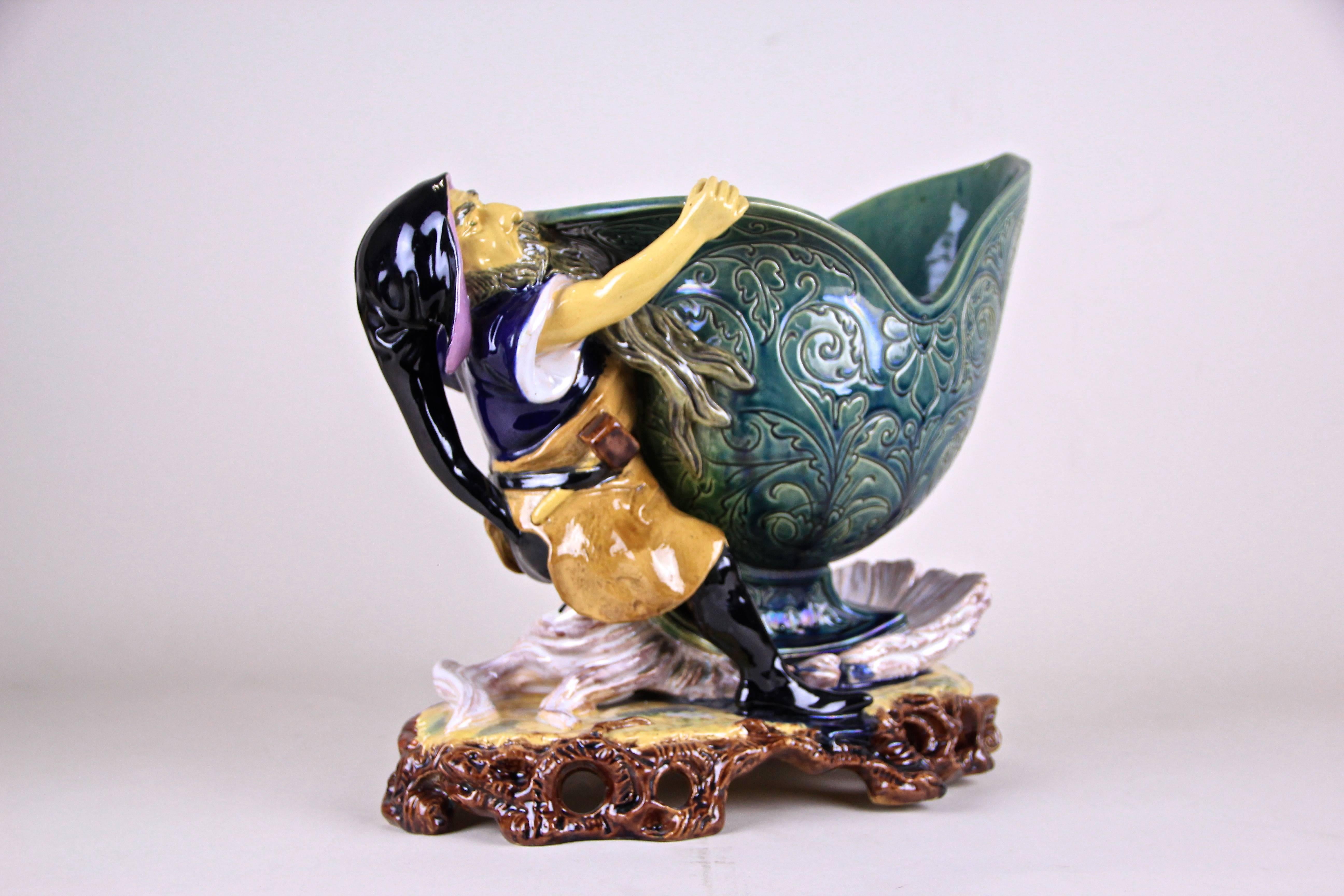 Art Nouveau Majolica Centerpiece 