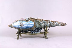 Majolica Centerpiece "The Shell" by Wilhelm Schiller & Son, Bohemia, circa 1890