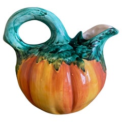 Brocca a forma di melone in ceramica smaltata, 1960