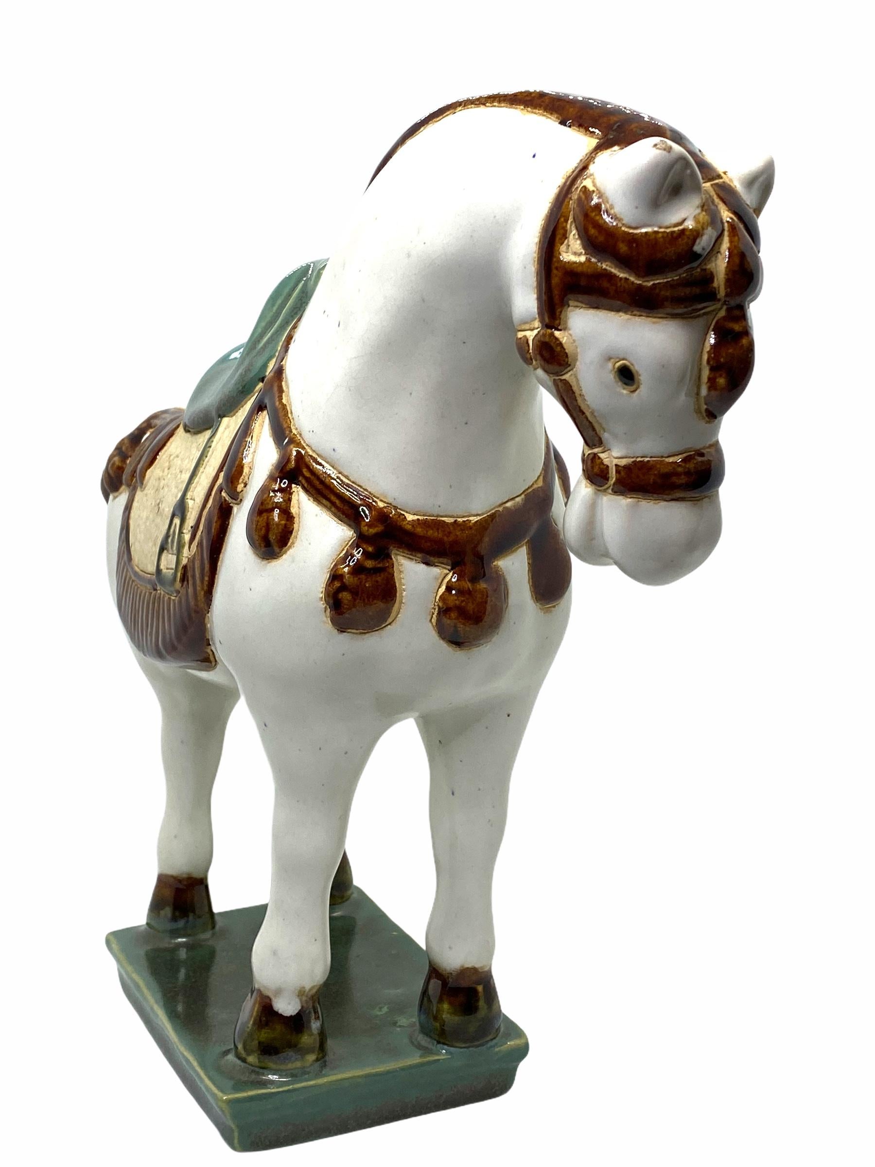 Italian Majolica Ceramic Horse Pony Statue vintage Statue, Italy 1960s