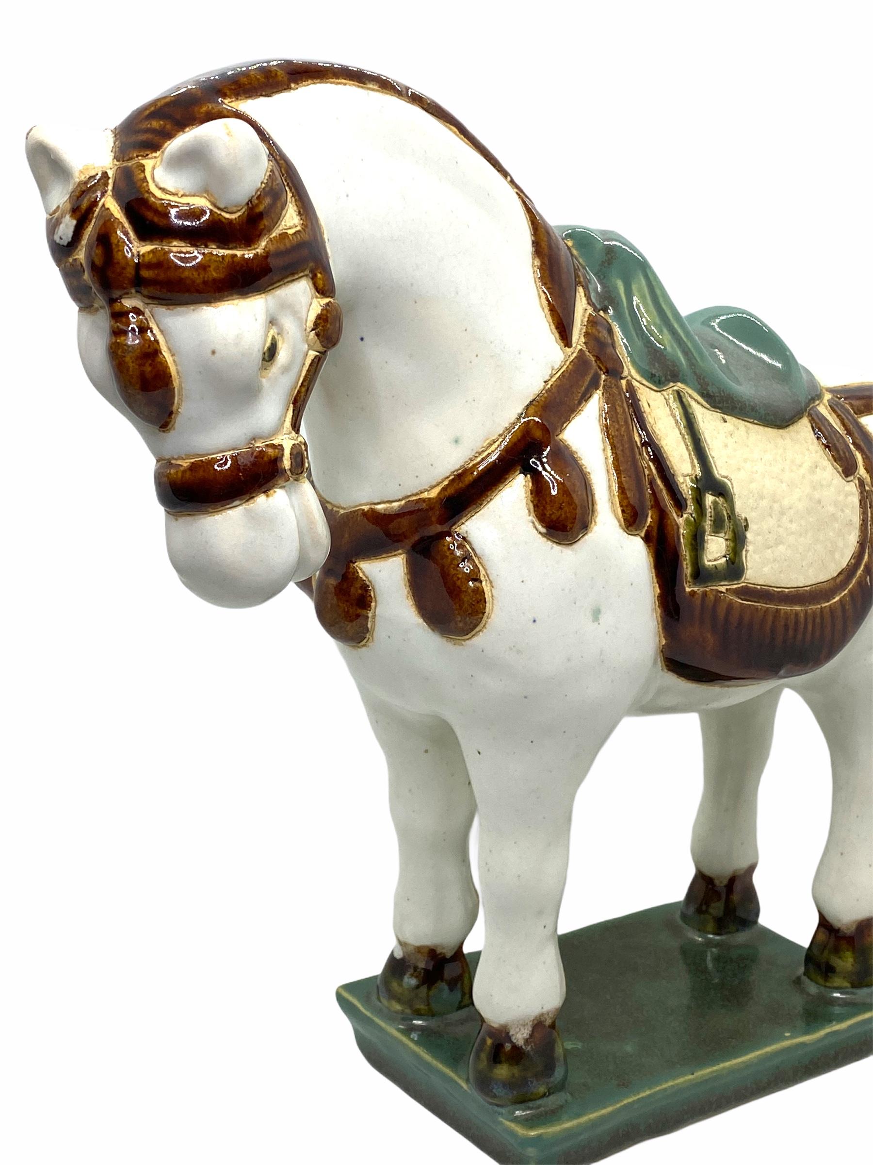 Majolica Ceramic Horse Pony Statue vintage Statue, Italy 1960s In Good Condition In Nuernberg, DE