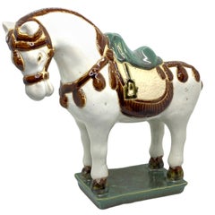 Majolica Ceramic Horse Pony Statue vintage Statue, Italy 1960s