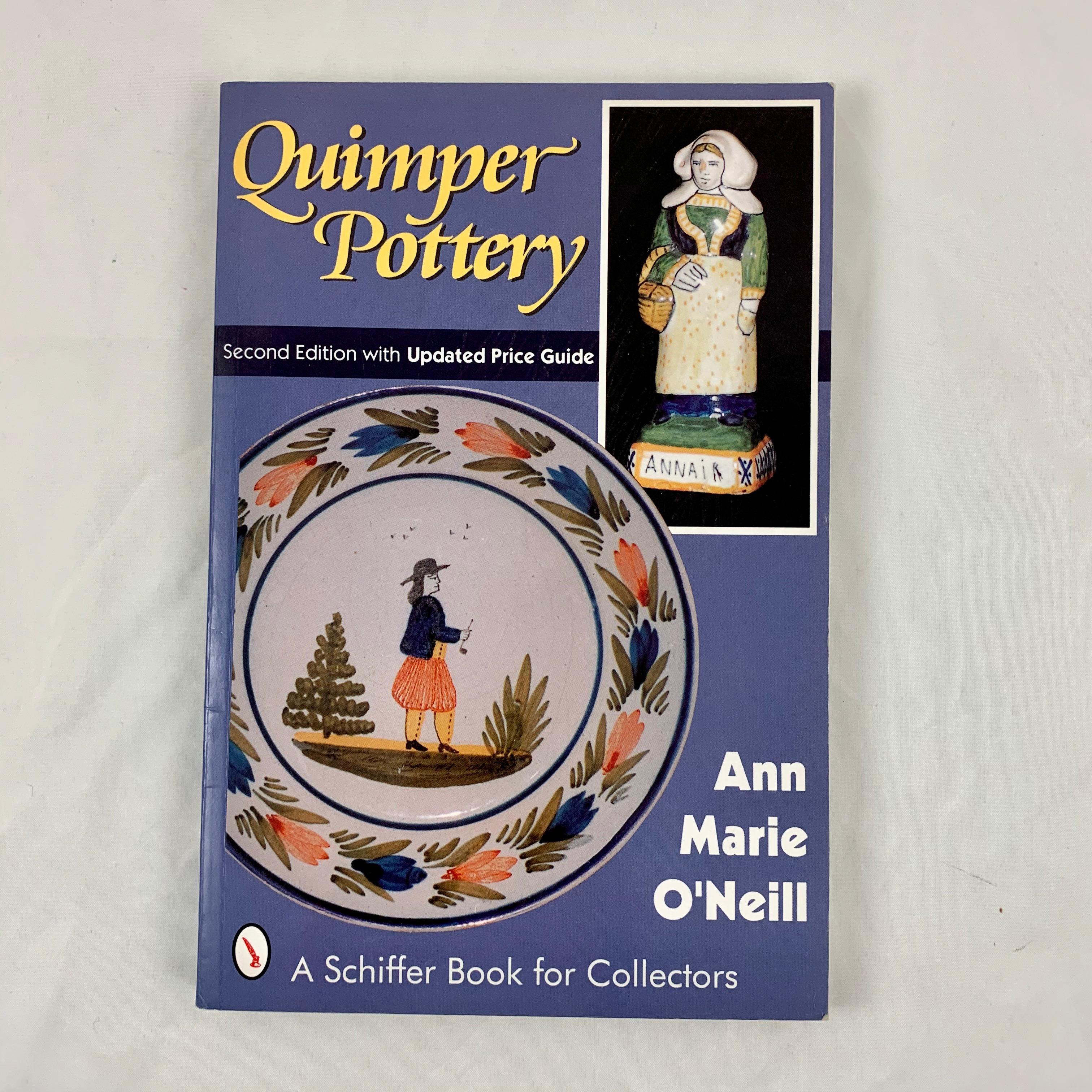 International Style Majolica Ceramics & French Quimper Pottery Collectors Reference Books, Set of 4