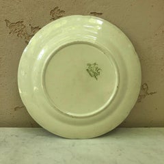 Majolica Cherries Plate Keller & Guerin Saint Clément