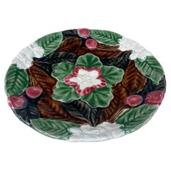 Majolica Cherries Plate Orchies, circa 1910