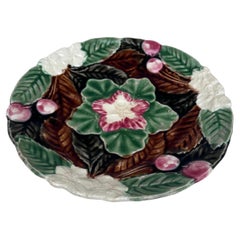 Majolica Cherries Plate Orchies, circa 1910