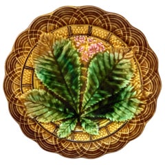 Majolica Chesnut Leaf Plate Villeroy & Boch, circa 1890