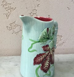 Majolica Chestnut Pitcher Choisy Le Roi, circa 1880