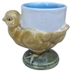 Majolica Chick Egg Cup George Dreyfus, Circa 1890
