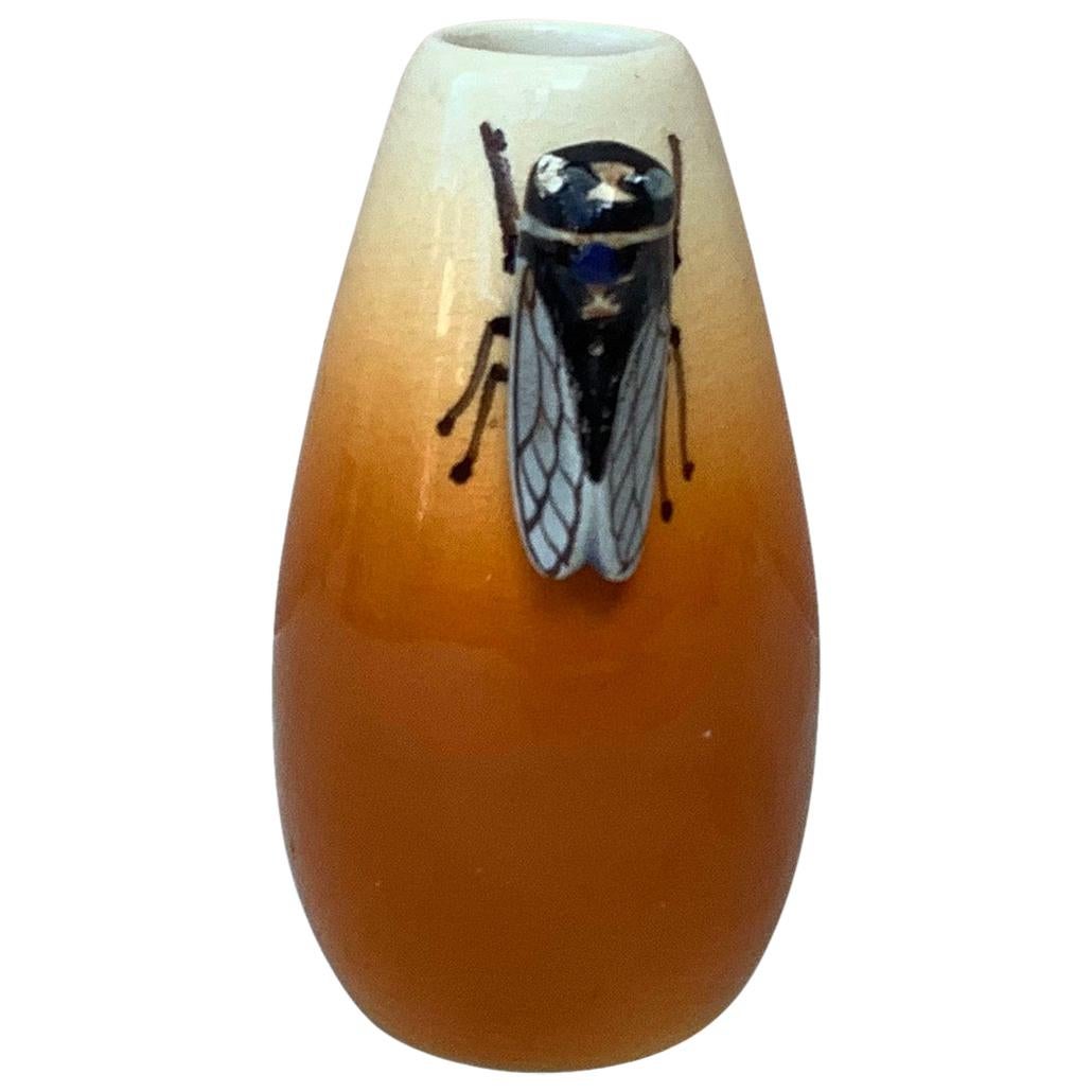 Majolica Cicada Vase Sicard, circa 1950