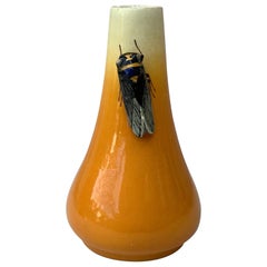 Majolica Cicada Vase Sicard, circa 1950