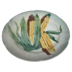 Majolica Corn Keller & Guerin Saint Clement Plate