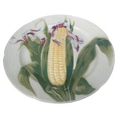 Majolica Corn Keller & Guerin Saint Clement Plate