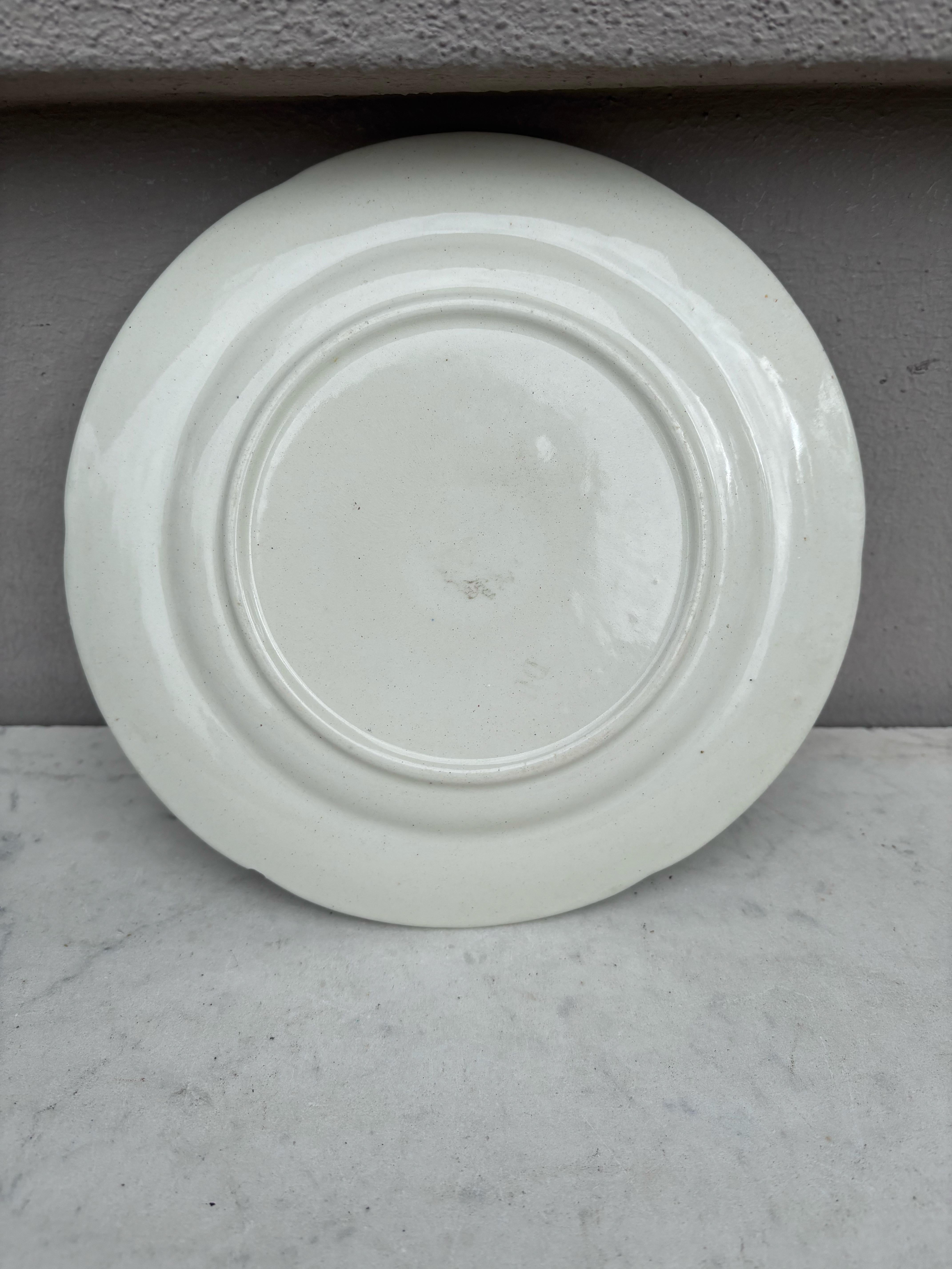 Plato de Maíz de Mayólica Keller & Guerin Saint Clement principios del siglo XX en venta