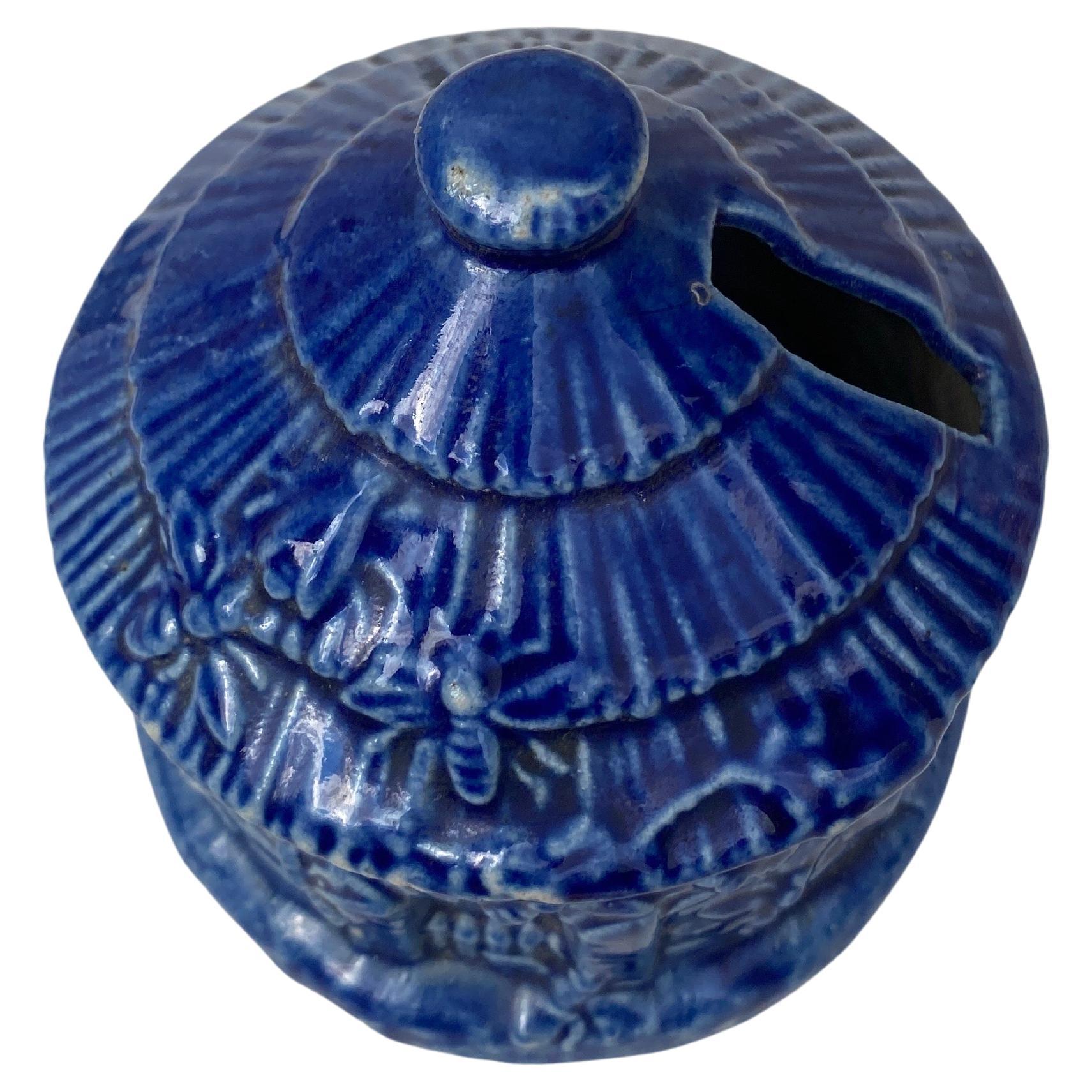 Majolika-Kuttel Geldbörsenschachtel aus Majolika, um 1900 (Französische Provence) im Angebot