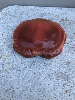 Zuppiera di granchio in maiolica Caugant, 1950 circa