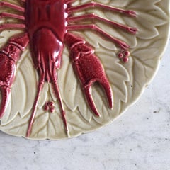 Majolica Crawfish or Lobster Plate Schutz Cilli, circa 1900