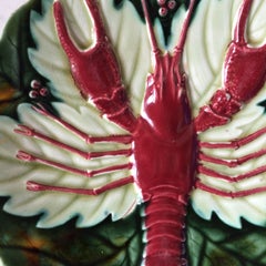 Majolika-Schildkröten- oder Hummerteller Schutz Cilli, um 1900