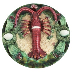 Ceramic Wall Plate, Crayfish Design