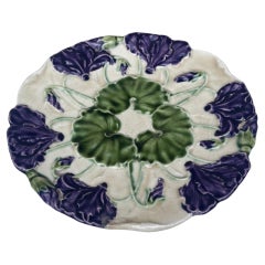 Piatto in maiolica per ciclamini Schultz Cilli, circa 1900