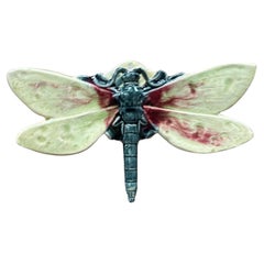 Majolica Dragonfly Wall Pocket Fives Lille, circa 1900
