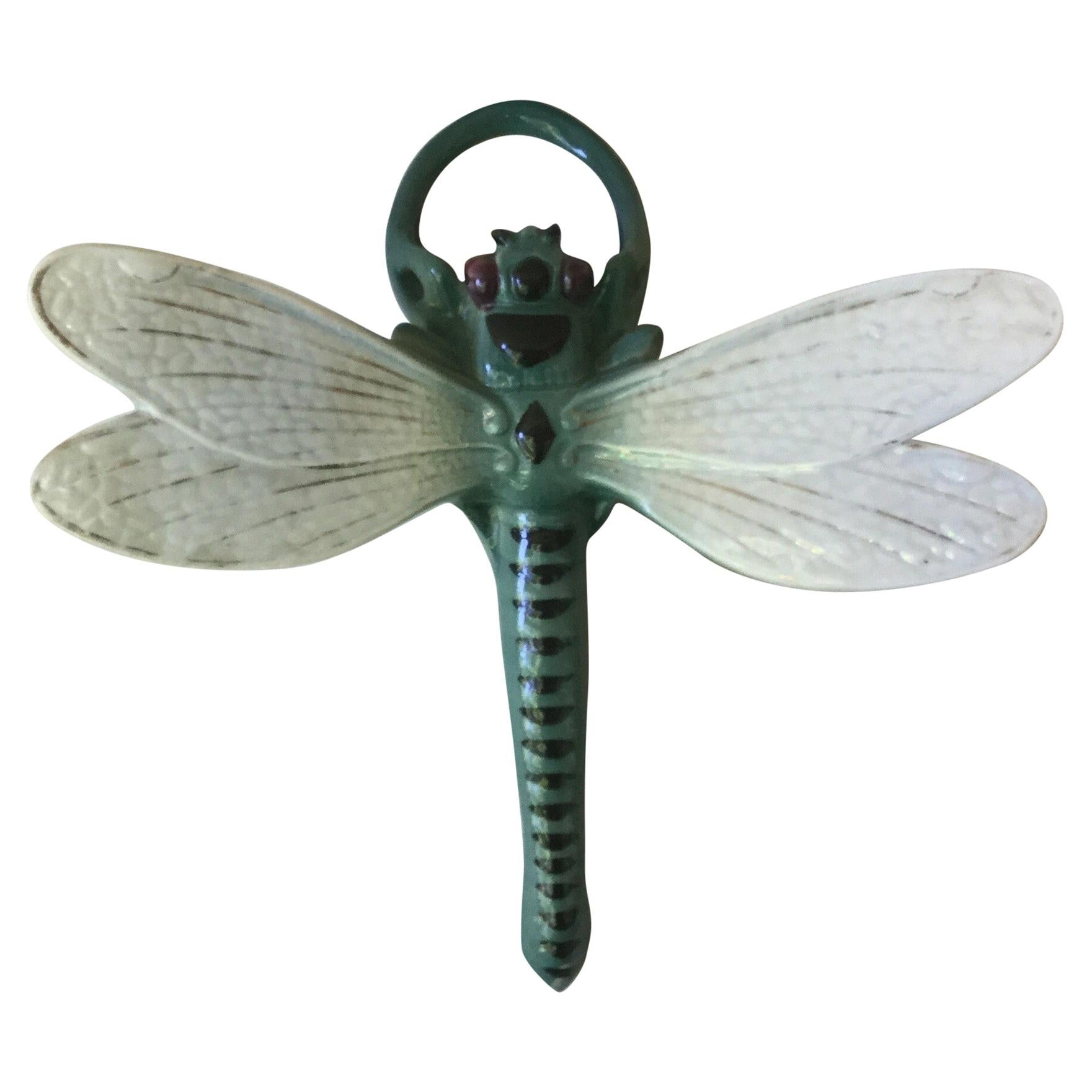 Majolica Dragonfly Wall Pocket Fives Lille, circa 1900