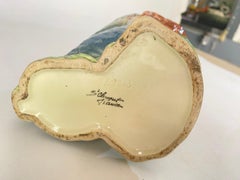 Majolica Duck Mallard Pitcher Keller et Guerin Saint Clement, circa 1900