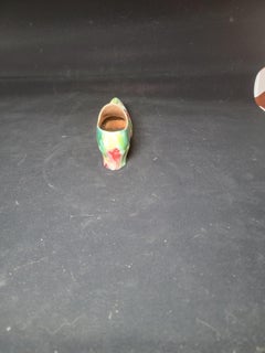 Majolica Dutch Shoe Mottled Finish, Rare