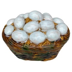 Majolica Egg Basket Tureen Eichwald Circa 1890