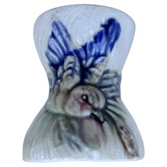 Majolica Egg Cup Wasmuel, Circa 1890