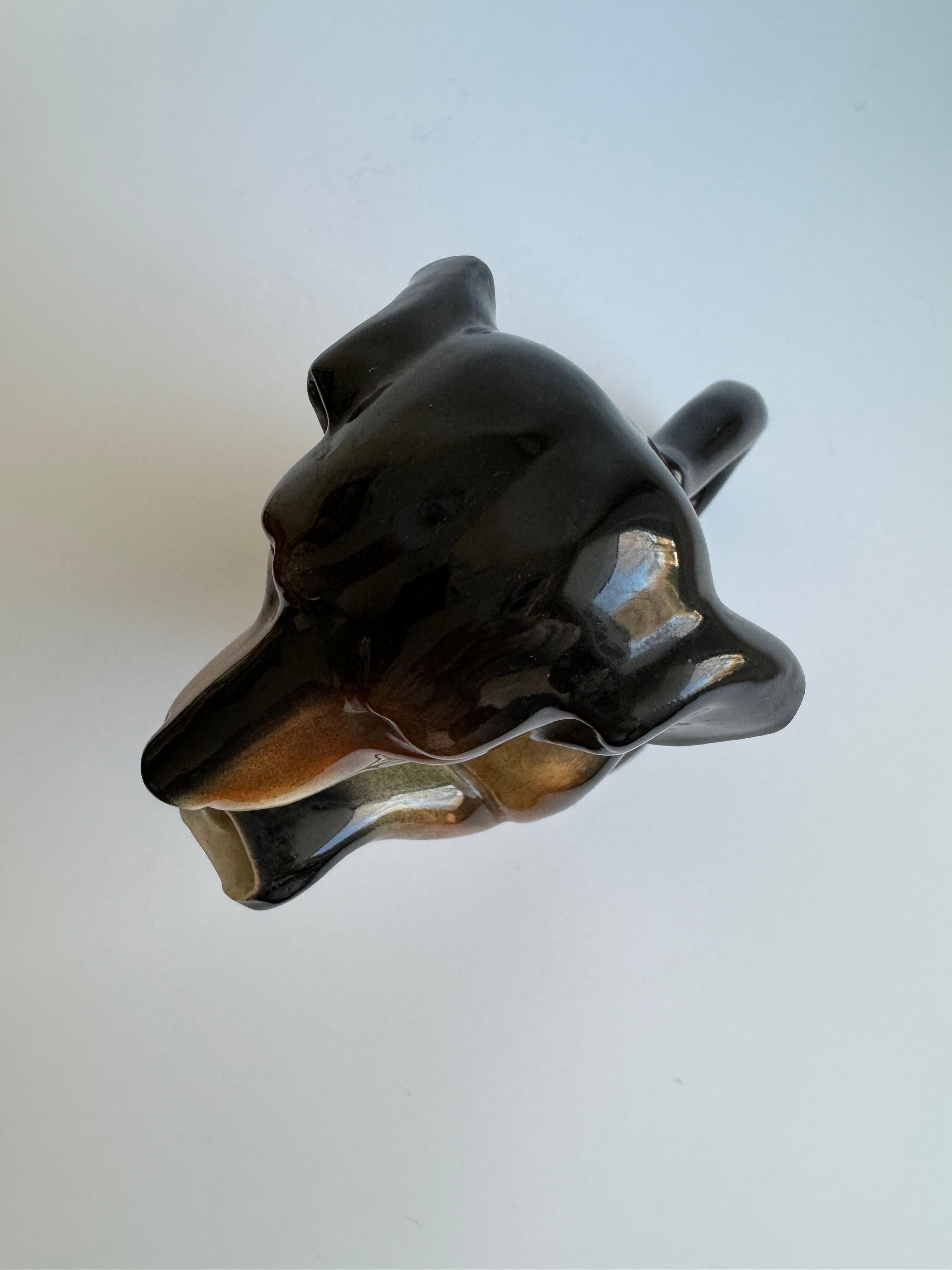 Majolica “Erphila” Dachshund Dog Teapot c.1920-1940 Made in Germany For Sale 6