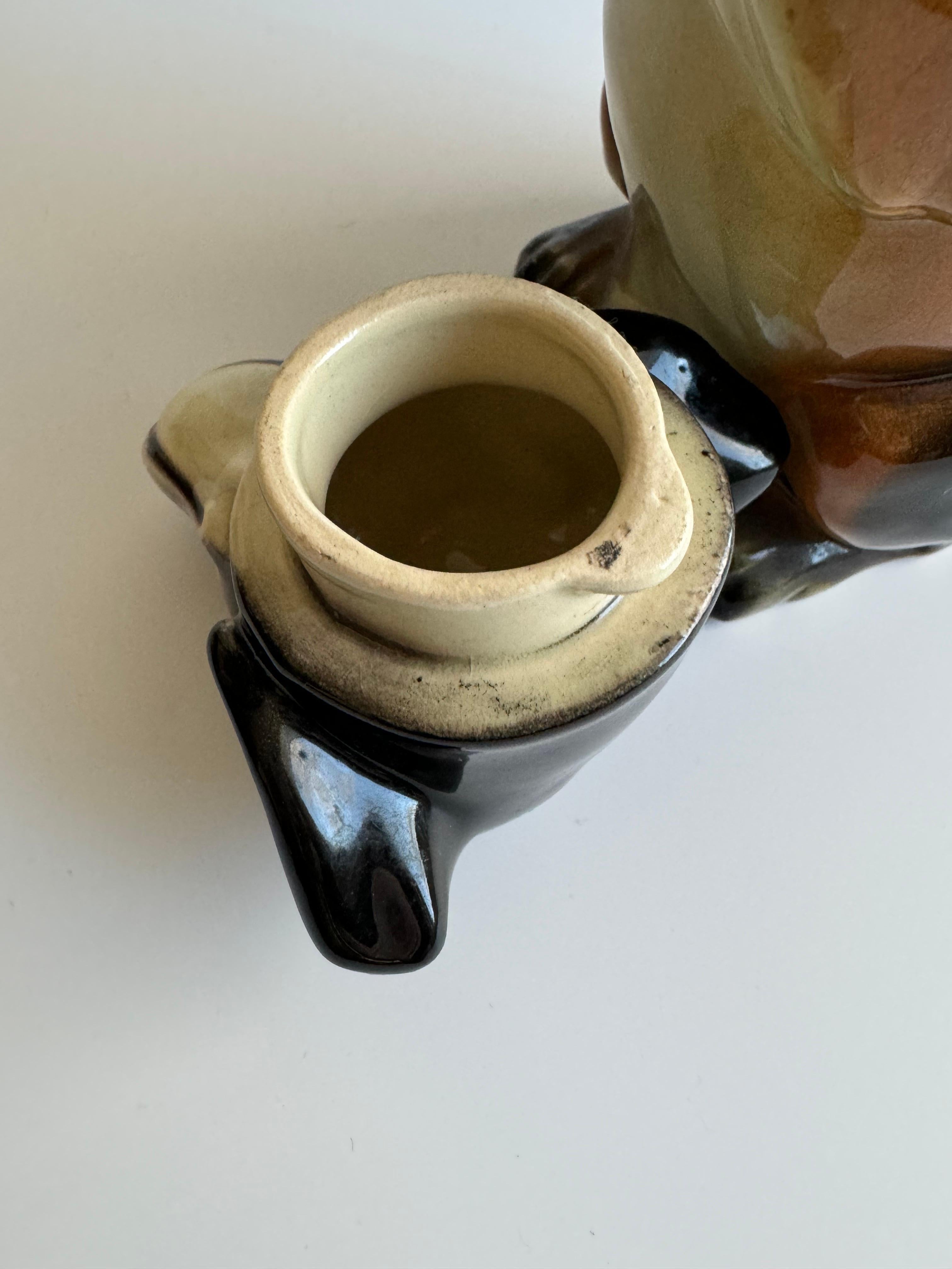 Majolica “Erphila” Dachshund Dog Teapot c.1920-1940 Made in Germany For Sale 2