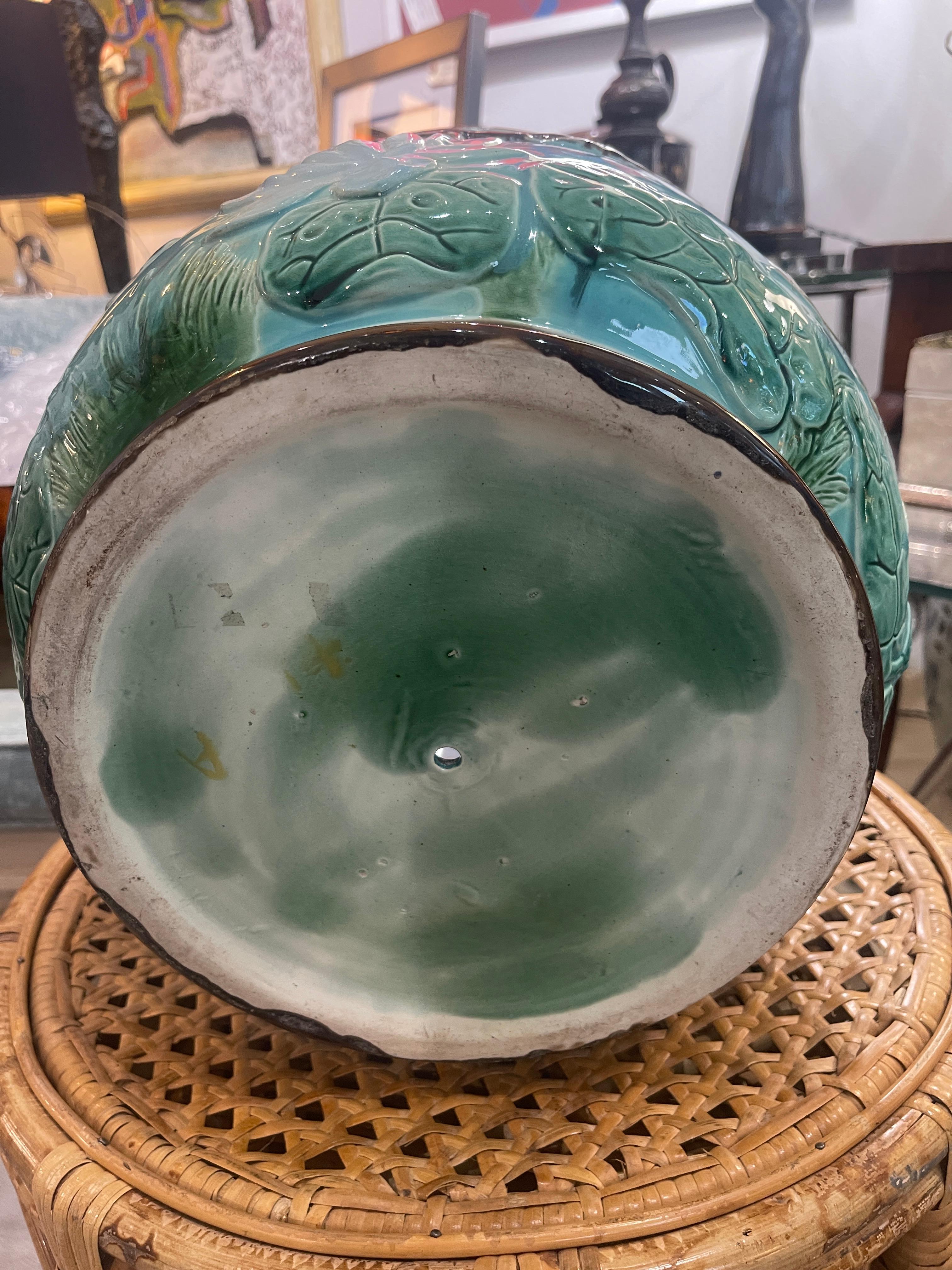 Majolica Fish Jardiniere, Attr. To Joseph Holdcroft C. 1870s 7