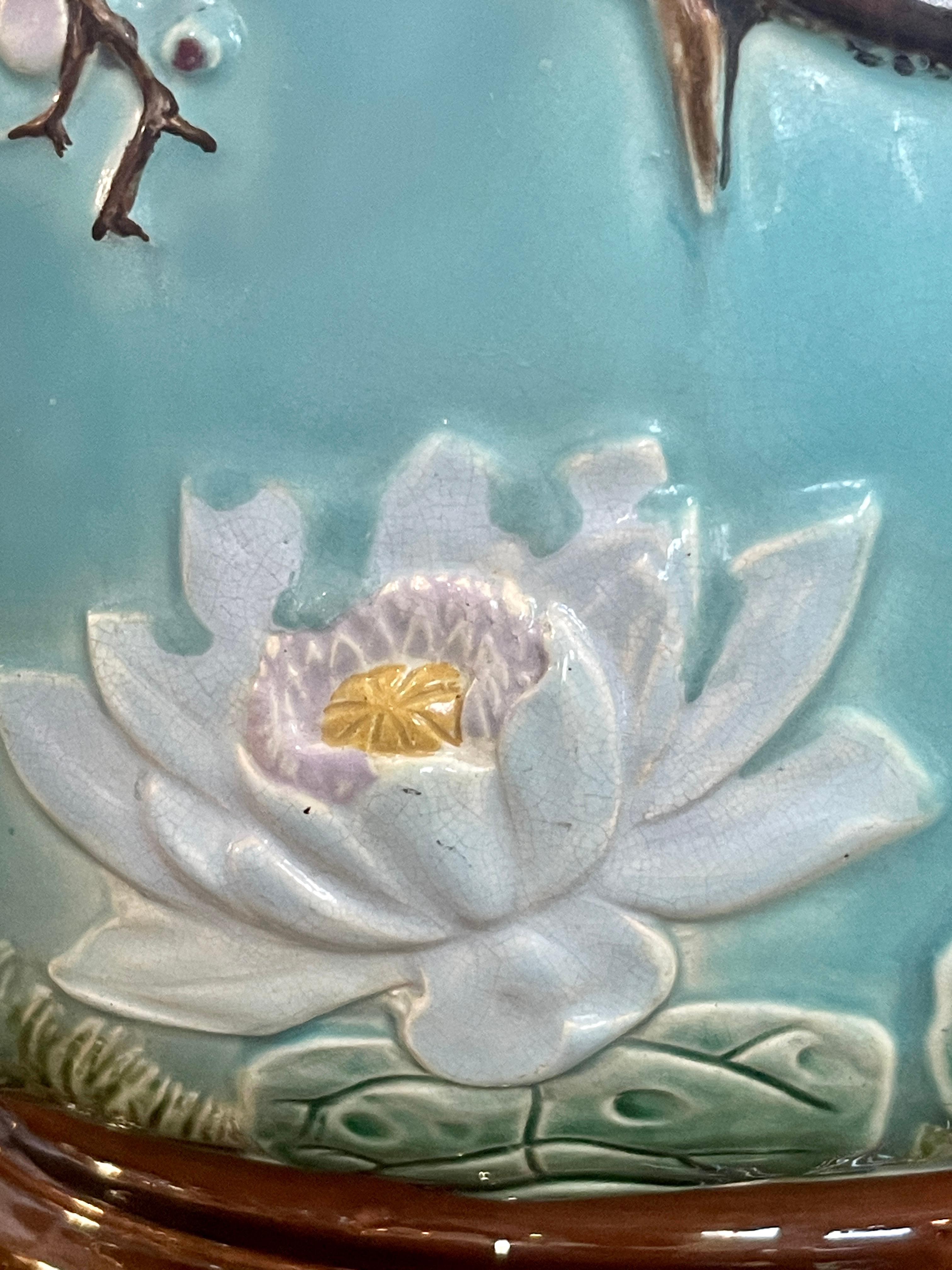 Majolica Fish Jardiniere, Attr. To Joseph Holdcroft C. 1870s 2