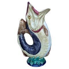 Majolica Fish Pitcher Villeroy & Boch, circa 1880