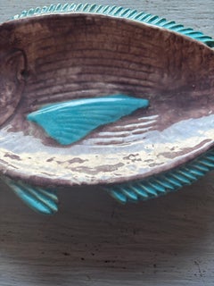 Majolica Fish Platter Bavent Circa 1930
