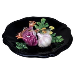 Majolica Fish Sealife Platter Vallauris, circa 1950