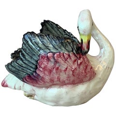 Majolica Flamingo Jardinière Jean Massier, circa 1890