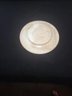 Majolica Floral Dish with Bouquet of Leaves and Flowers