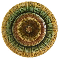 Majolica Flower Plate, circa 1900